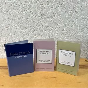Lot of 3 Nautica Voyage & Vera Wang Embrace Collection Sample 1.2 mL 0.04 fl oz